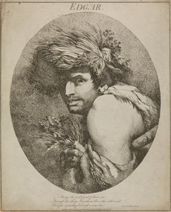 Edgar, « Le Roi Lear », Acte III, Scène III - John Hamilton Mortimer