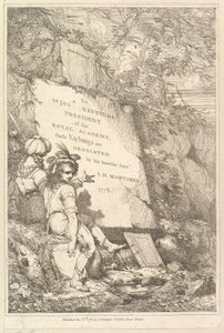 Frontispice Quinze Eaux-fortes dédiées à Sir Joshua Reynolds, 1778 - John Hamilton Mortimer