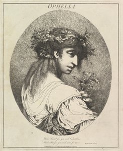 Ophelia Douze personnages de Shakespeare, 20 mai 1775 - John Hamilton Mortimer