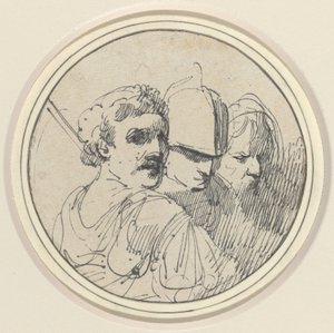 Trois têtes orientales - John Hamilton Mortimer