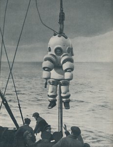 La lutte éternelle contre la mer : Caisse blindée pour le plongeur en haute mer, vers 1935