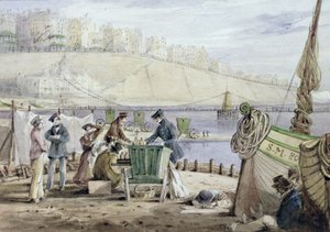 Plage de Brighton, Sussex, 1844 - John Harden