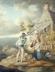 Groupe devant une blanchisserie - John Harden