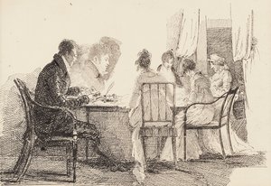 Intérieur avec des figures assises, 1804-05