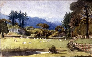 Langdale depuis la rive nord de Windermere - John Harden