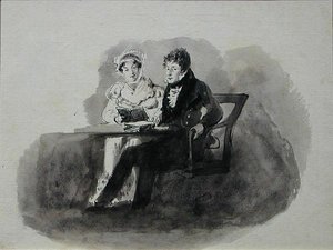 Homme et femme lisant - John Harden