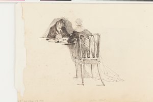 Homme et femme écrivant à une table