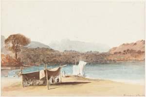 Pique-nique sous abri près du lac Windermere, 1822 - John Harden