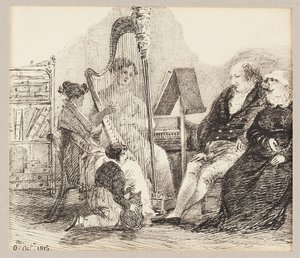 Jouer de la musique à la harpe, 1815 - John Harden