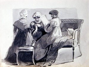 Trois femmes sur un canapé - John Harden
