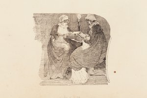 Deux femmes lisant à la lumière d