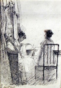 Femmes assises près d