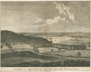 Trentham Hall : gravure - John Harris