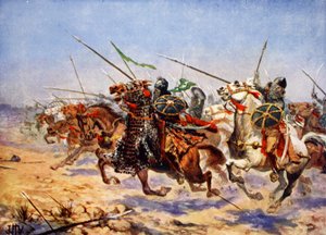 Cavalerie de Shahrbaraz chargeant, illustration de 