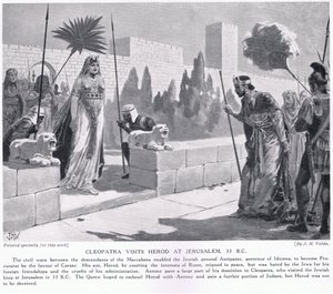 Cléopâtre rend visite à Hérode à Jérusalem en 33 av. J.-C.