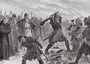 Le roi Olav le Saint brisant l