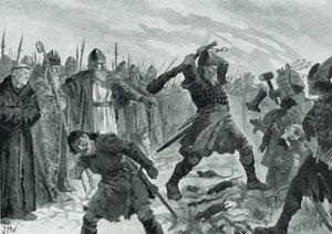 Le roi Olav le Saint brisant l