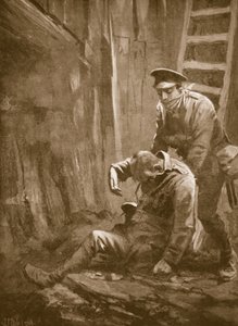 Le soldat T. Doswell sauvant un officier d