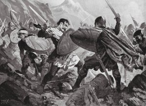 Le tsar Michel Chichman de Bulgarie tué à la bataille de Velbuzhd - John Harris Valda