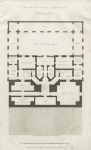 Stafford - Plan du sous-sol de Shire Hall (gravure)