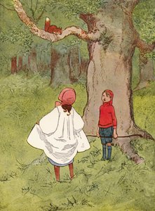 Un petit écureuil adorable, avec une queue bouclée - John Hassall