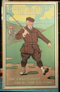 La côte Est : Idéal pour le golf. Affiche pour le Great Eastern Railway - John Hassall