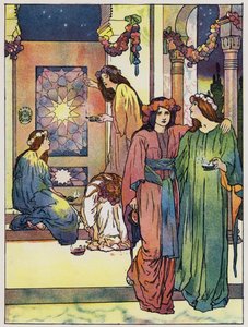 Les jeunes filles se lèvent et ajustent leurs lampes - John Hassall