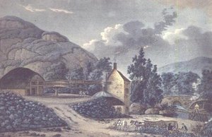 Travaux de charbon - une vue près de Neath dans le Glamorganshire, Pays de Galles du Sud - John Hassell