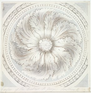 Décor du plafond de Saint George le Martyr, Southwark, Londres, 1831 - John Hassell