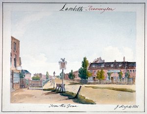 Vue de Kennington, Lambeth, Londres, 1825 - John Hassell