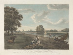 Vue de Sion House depuis les rives de la Tamise - John Hassell
