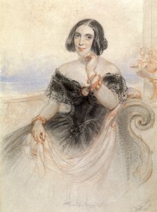 Dame en robe noire - John Hayter