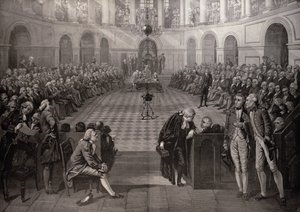 La Chambre des communes irlandaise, AD 1790, College Green, Dublin, de 