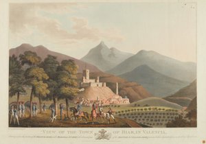 Vue de la ville de Briar, Valence, gravée par Dubourg, 1814