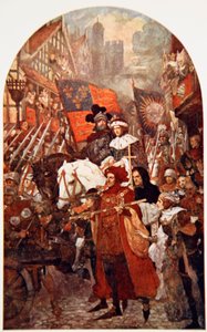 Bande défilant en soutien à Édouard IV à la bataille de Barnet