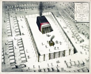 Le Tabernacle dans le désert, et plan du campement, publié en 1850 - John Henry Camp