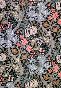 Golden Lily, papier peint conçu par John Henry Dearle pour Morris and Company