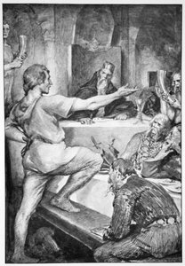 Beowulf répond avec hauteur à Hunferth, 1910 - John Henry Frederick Bacon