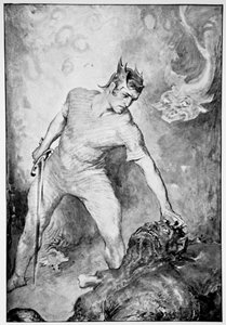 Beowulf tranche la tête de Grendel, 1910 - John Henry Frederick Bacon