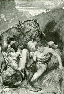 Le démon du mal, avec sa féroce avidité, les saisit avidement - John Henry Frederick after Bacon