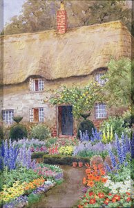 Jardin de cottage en pleine floraison - John Henry Garlick
