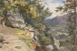 Vue depuis Craig-y-Barns, Dunkeld, regardant vers le sud