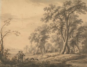 Paysage avec Chasseur et Fusils
