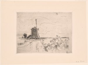 Moulin en Hollande - John Henry Twachtman
