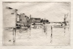 Le quai, Bridgeport, Connecticut - John Henry Twachtman