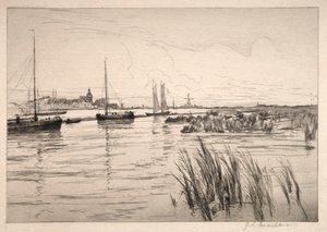 La digue de Hollande - John Henry Twachtman