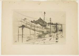La vieille maison de péage à Bridgeport (petite plaque), 1888-1889 - John Henry Twachtman