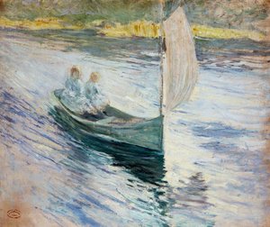 Deux enfants dans un voilier, 1883 - John Henry Twachtman