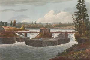 Chutes de Glenns No. 6 du Portfolio de la Rivière Hudson, 1822 - John Hill