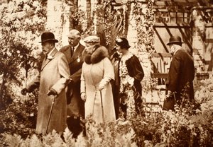 Le roi George et la reine Mary au Chelsea Flower Show, années 1930